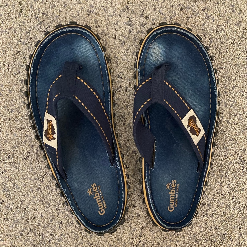 Gumbies flip flops for man/woman/big kid